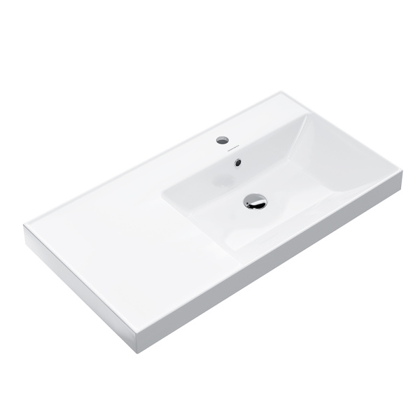 Тумба с раковиной Kerama Marazzi Cubo 90 R мальва матовая-древесная Тумба с раковиной Kerama Marazzi Cubo 90 R мальва матовая-древесная