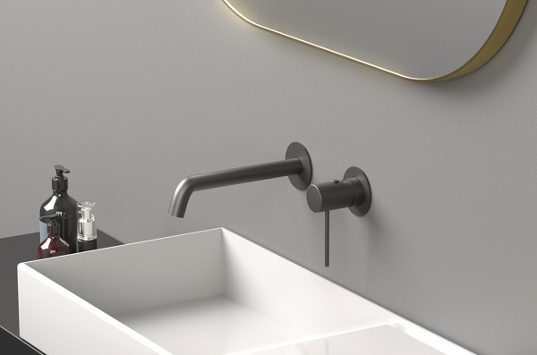 Смеситель для раковины AVS Slimmer с внутренней частью, оружейная сталь Смеситель для раковины AVS Slimmer с внутренней частью, оружейная сталь