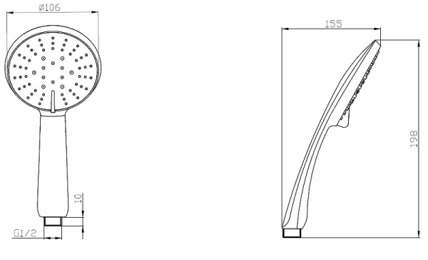 Ручной душ 5 режимов ESKO SCU855 Black Ручной душ 5 режимов ESKO SCU855 Black