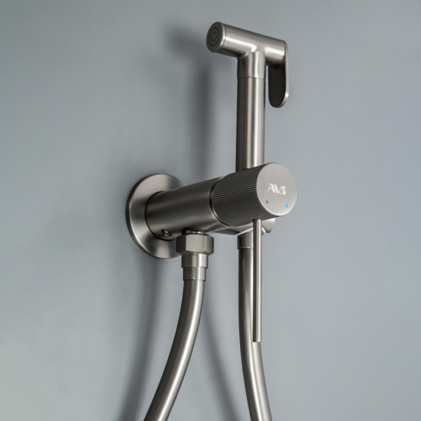 Гигиенический душ со смесителем AVS Pulse оружейная сталь Гигиенический душ со смесителем AVS Pulse оружейная сталь
