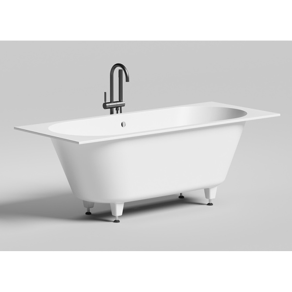 Ванна из искусственного камня Salini Ornella Axis S-Sense 170x75 белая, с ножками  Ванна из искусственного камня Salini Ornella Axis S-Sense 170x75 белая, с ножками