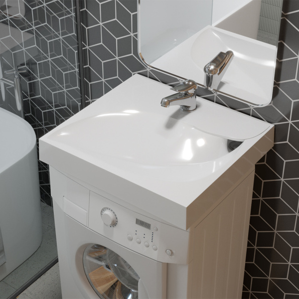 Раковина Madera List 4627173210546 60x54,5 белая с кронштейнами Раковина Madera List 4627173210546 60x54,5 белая с кронштейнами