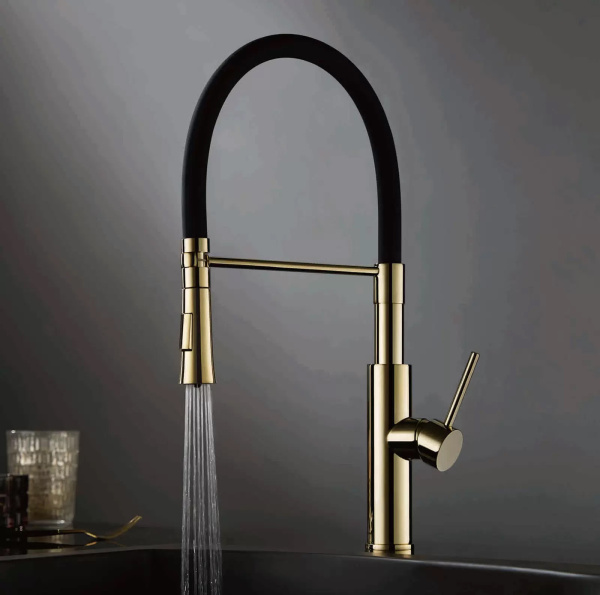 Смеситель для кухни Accoona A4890WF-1 золото Смеситель для кухни Accoona A4890WF-1 золото