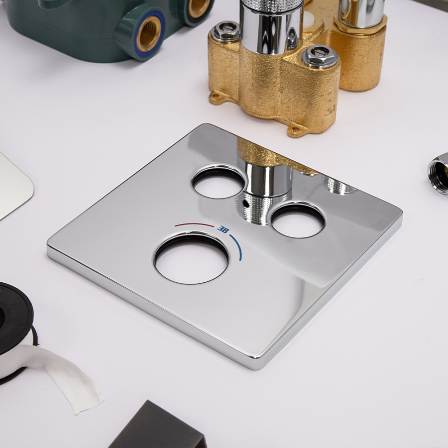 Душевой комплект AVS Luxury 3в1 квадратный, хром