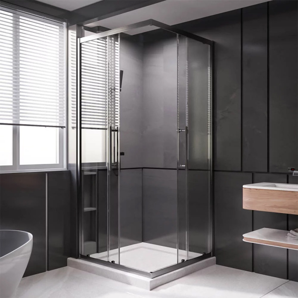 Душевой уголок Veconi Premium Trento PTC-20GR 80х80 профиль графит брашированный, стекло прозрачное Душевой уголок Veconi Premium Trento PTC-20GR 80х80 профиль графит брашированный, стекло прозрачное