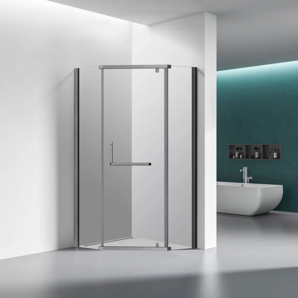 Душевой уголок Veconi Rovigo RV36GR 90х90 профиль брашированный графит, стекло прозрачное Душевой уголок Veconi Rovigo RV36GR 90х90 профиль брашированный графит, стекло прозрачное