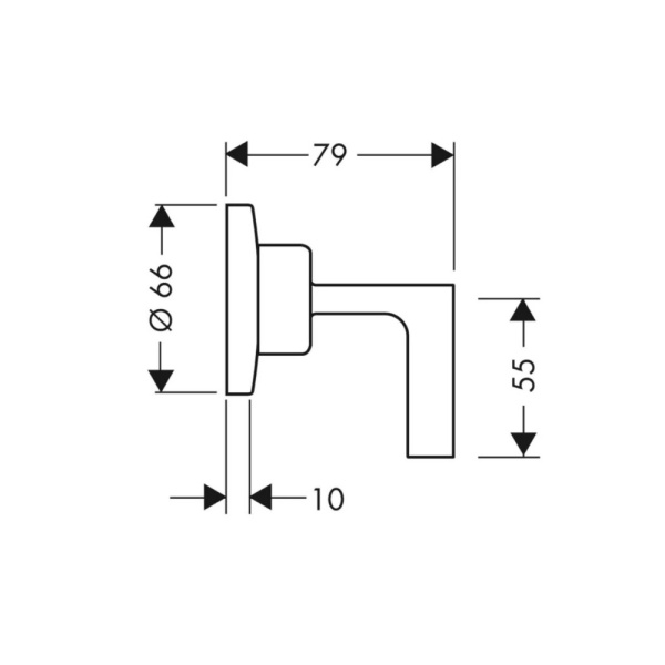 Запорный вентиль Trio/Quattro Hansgrohe 39960000 Запорный вентиль Trio/Quattro Hansgrohe 39960000